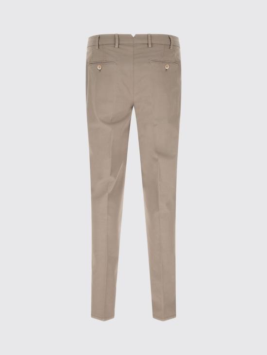26SS 브루넬로 쿠치넬리 코튼 스트래치 미드 라이즈 슬림 핏 치노 M289LI1770 C6035 Brown - BRUNELLO CUCINELLI