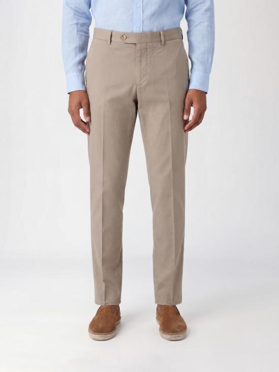 26SS 브루넬로 쿠치넬리 코튼 스트래치 미드 라이즈 슬림 핏 치노 M289LI1770 C6035 Brown