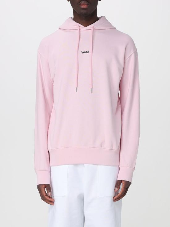 26SS 디스클레이머 후드 티셔츠 55400 ROSA ST NERA Pink