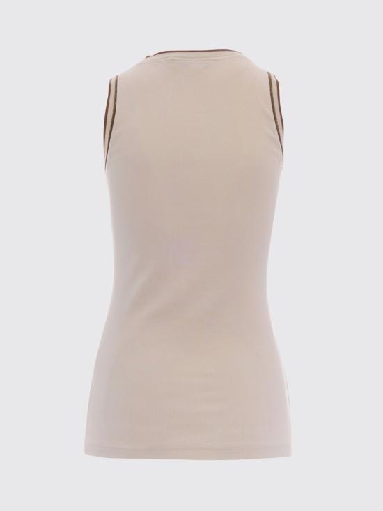 26SS 파비아나 필리피 투톤 저지 탱크탑 JED276F602M203 VR1 White - FABIANA FILIPPI