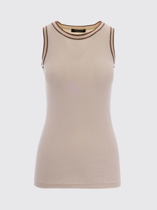 26SS 파비아나 필리피 투톤 저지 탱크탑 JED276F602M203 VR1 White - FABIANA FILIPPI