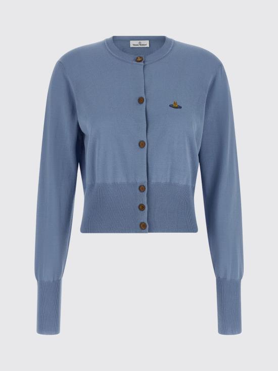 26SS 비비안웨스트우드 베아 크롭드 가디건 1803002UY003F K404 Blue - VIVIENNE WESTWOOD
