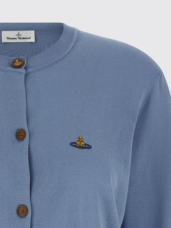 26SS 비비안웨스트우드 베아 크롭드 가디건 1803002UY003F K404 Blue - VIVIENNE WESTWOOD