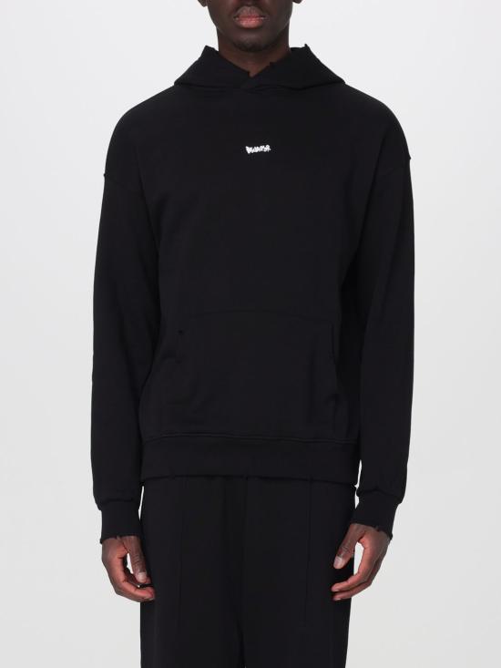 26SS 디스클레이머 후드 티셔츠 55408 NERO Black