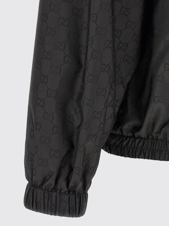 26SS 구찌 GG 나일론 자카드 지퍼 자켓 814110ZASZD 1000 Black - GUCCI