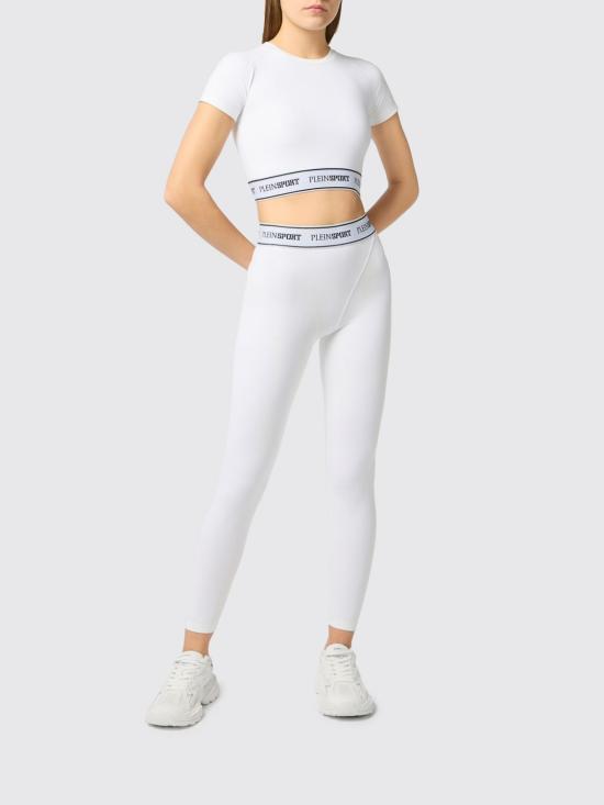 26SS 플레인스포츠 레깅스 SAFCWJT2215STE003N 01 White - PLEIN SPORT