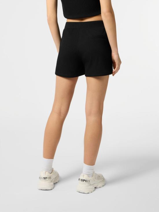 26SS 플레인스포츠 숏팬츠 SAFCWJT2221STE003N 02 Black - PLEIN SPORT