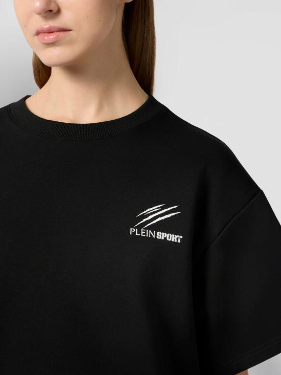 26SS 플레인스포츠 반팔 티셔츠 SAFCWTK3894STE003N 02 Black - PLEIN SPORT