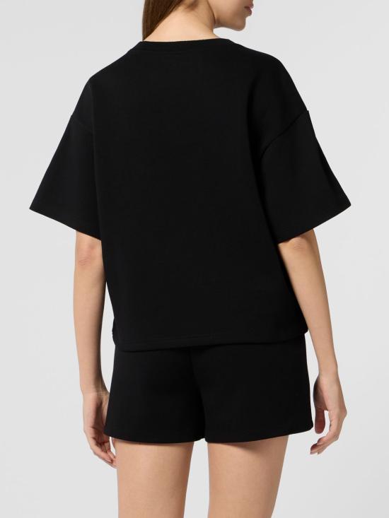 26SS 플레인스포츠 반팔 티셔츠 SAFCWTK3894STE003N 02 Black - PLEIN SPORT