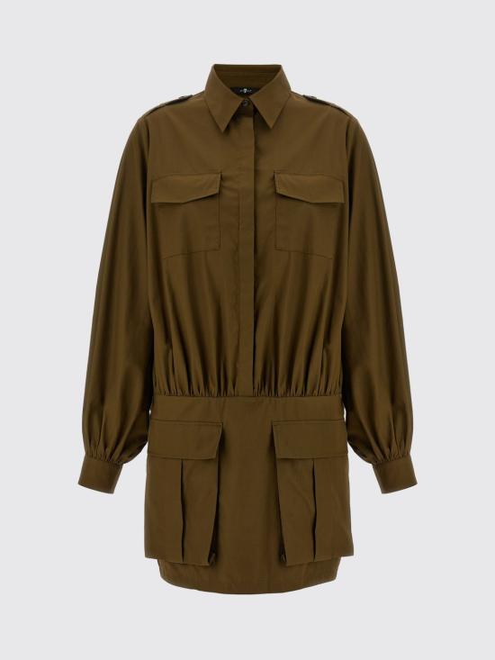 26SS 세븐포올맨카인드 숏 원피스 7N9T0G77 U73HJ Brown - 7 FOR ALL MANKIND