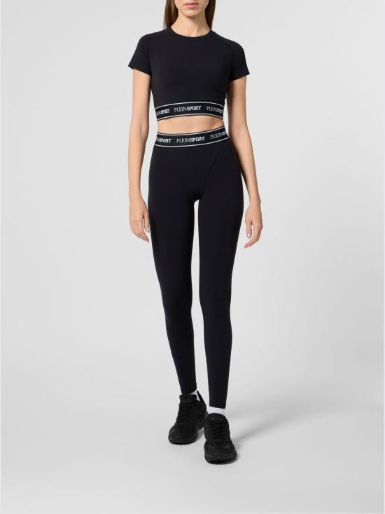 26SS 플레인스포츠 레깅스 SAFCWJT2215STE003N 02 Black - PLEIN SPORT