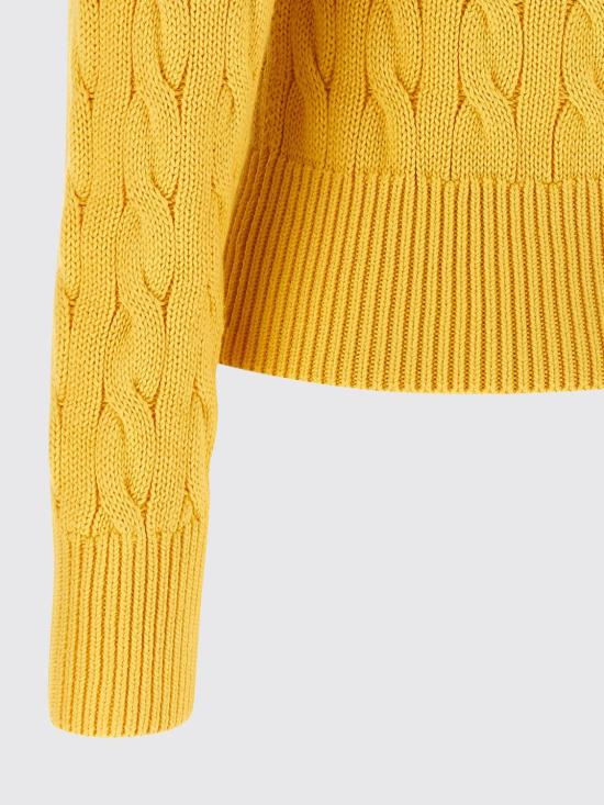 26SS 폴로 랄프로렌 폴로 자수 케이블 니트 가디건 211971868 507 Yellow - POLO RALPH LAUREN
