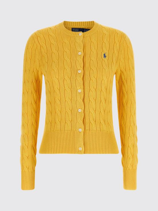 26SS 폴로 랄프로렌 폴로 자수 케이블 니트 가디건 211971868 507 Yellow - POLO RALPH LAUREN