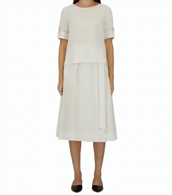 26SS 에르노 미디 스커트 GN000112D 13284 1000 White - HERNO