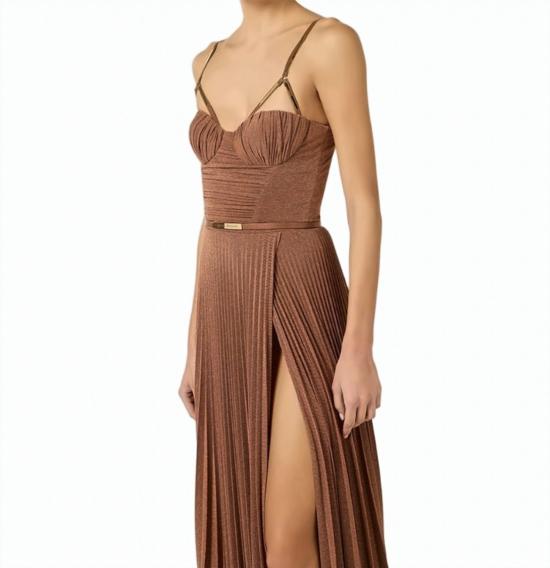 26SS 엘리자베타프랜치 롱 원피스 ABR1661E2 600 Brown - ELISABETTA FRANCHI