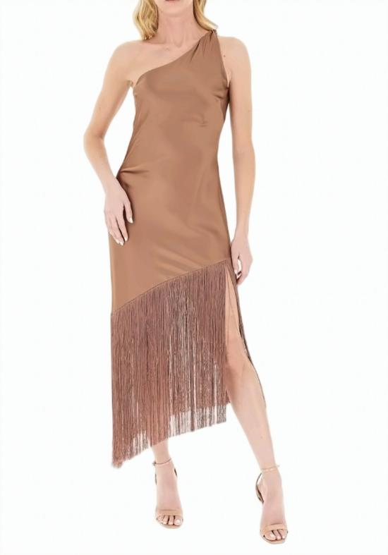 26SS 핑코 롱 원피스 106352 A33D L50 Brown - PINKO