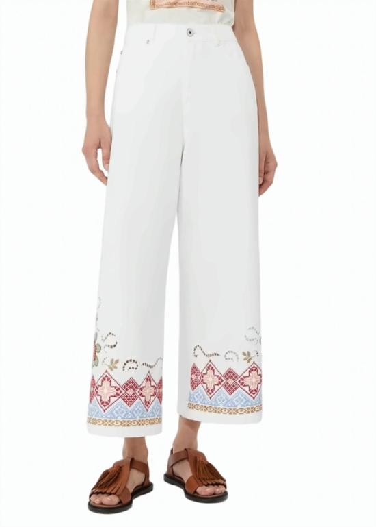 26SS 위켄드막스마라 팔라초 팬츠 2615131012600 009 White - WEEKEND MAX MARA