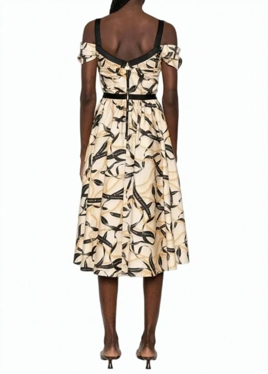 26SS 엘리자베타프랜치 미디 원피스 AB91061E2 045 Neutrals - ELISABETTA FRANCHI