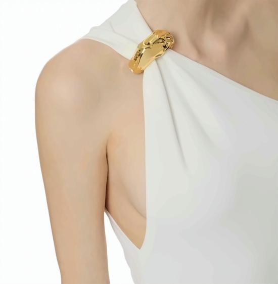 26SS 엘리자베타프랜치 롱 원피스 AM43B62E2 360 White - ELISABETTA FRANCHI