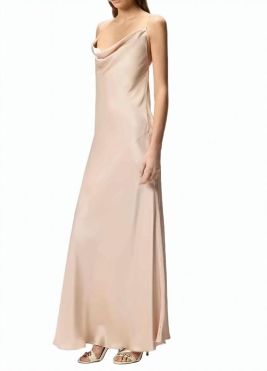 26SS 핑코 롱 원피스 106587 A1Y5 Q35 Neutrals - PINKO