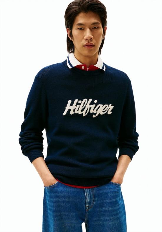  타미힐피거 스웨터 MW0MW41647C1G C1G Black - TOMMY HILFIGER