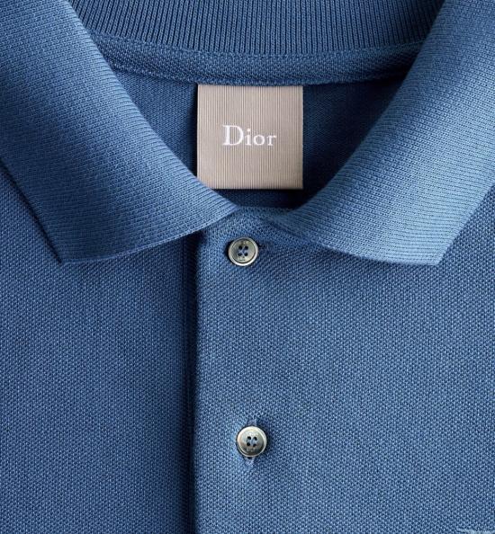 26FW 디올 폴로 티셔츠 683J820A3040 Blue - DIOR