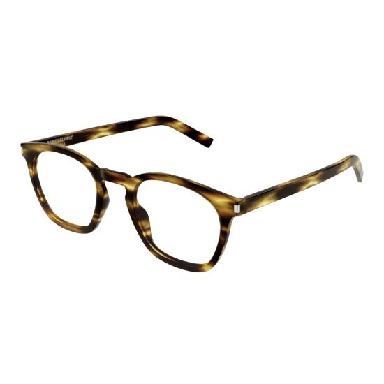 25FW 생로랑 안경 SL 30 슬림 호피무늬 슬림 프레임 안경 - SAINT LAURENT