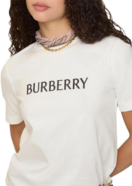 26SS 버버리 로고 코튼 티셔츠 8118978B7078 WHITE - BURBERRY