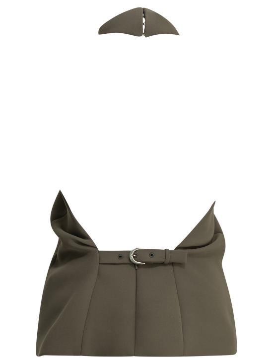 26FW 케이트 로네 플롱제 레더 홀터넥 탑 로네 플롱제 레더 홀터넥 탑 24874114659 Brown - KHAITE