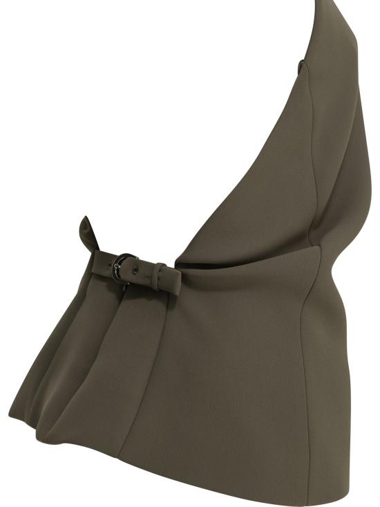26FW 케이트 로네 플롱제 레더 홀터넥 탑 로네 플롱제 레더 홀터넥 탑 24874114659 Brown - KHAITE