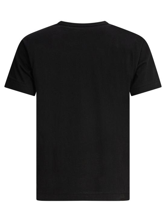 26SS 꼼데가르송 더블하트 와펜 반팔티 AX T226 0511 BLACK - COMME DES GARCONS