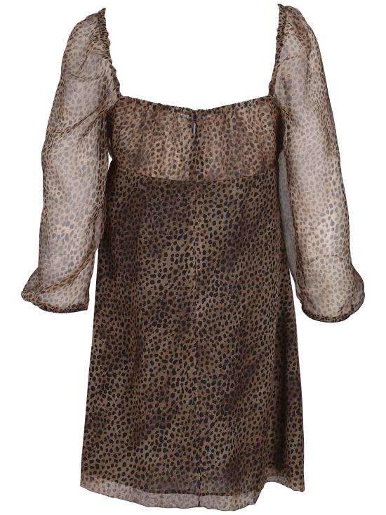 26SS 생로랑 숏 원피스 859949Y7J38 9665 LEOPARD - SAINT LAURENT