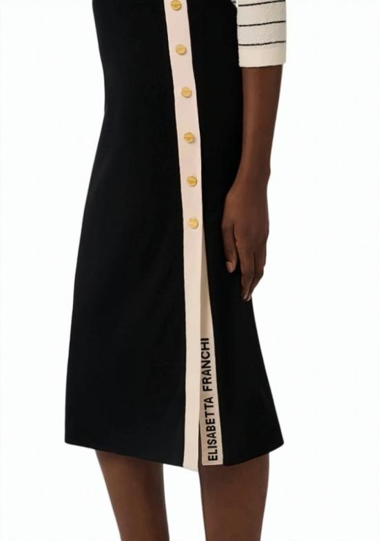 26SS 엘리자베타프랜치 롱 스커트 GK27S61E2 685 Black - ELISABETTA FRANCHI