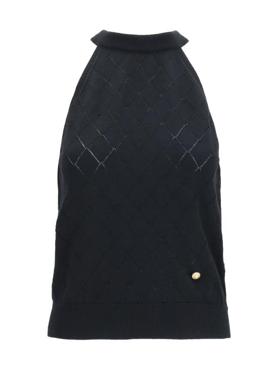 26FW 발망 민소매 티셔츠 HF1AE089KJ99 0PA BLACK