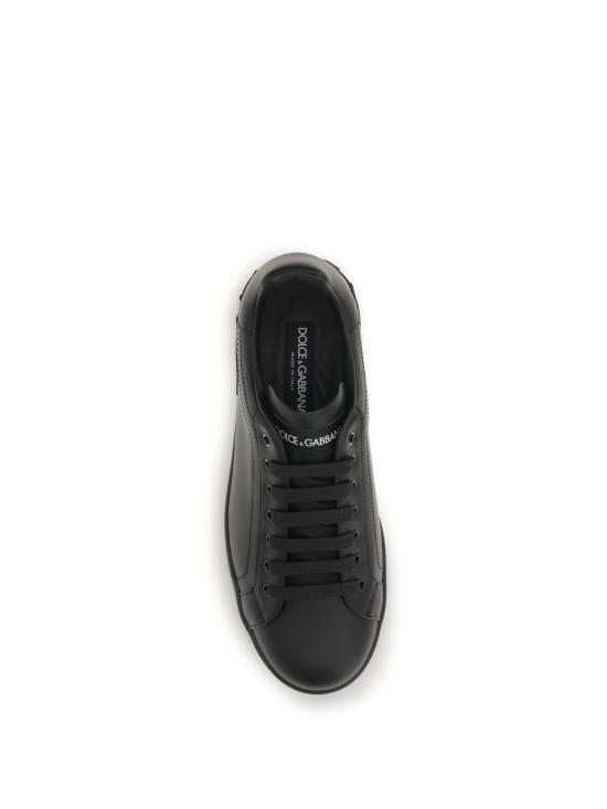 26FW 돌체앤가바나 카프스킨 포르토피노 스니커즈 CS1772A1065 80999 BLACK - DOLCE & GABBANA