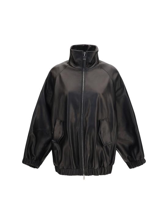 26FW 브루넬로 쿠치넬리 가죽 자켓 MPNMO7569P C101 BLACK