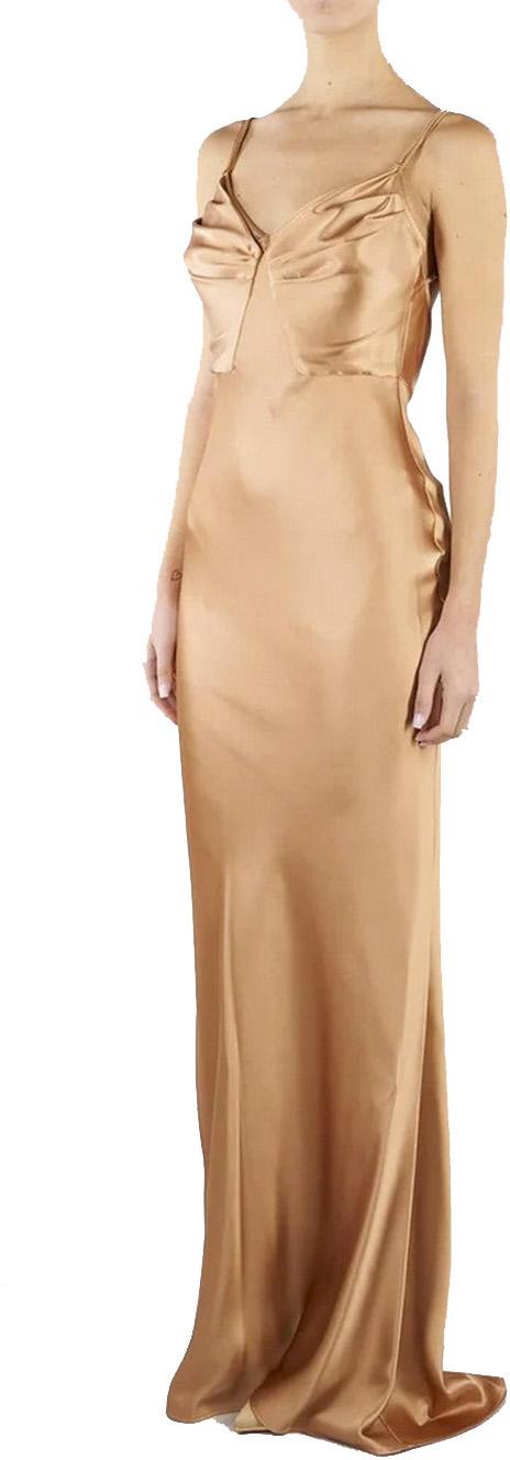 26SS 엘리자베타프랜치 롱 원피스 ABR3362E2EV8 BEIGE - ELISABETTA FRANCHI
