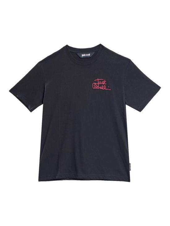 25FW 저스트까발리 반팔 티셔츠 79OAHT14CJ500899 Black
