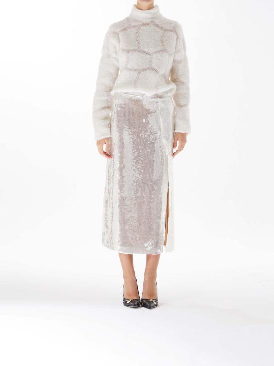  제니 미디 스커트 77AJE374N0458BIANCO White - GENNY