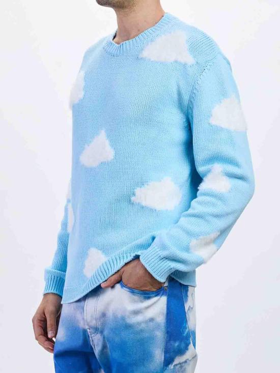 26SS 모스키노 긴팔 티셔츠 093502070888 Light Blue - MOSCHINO