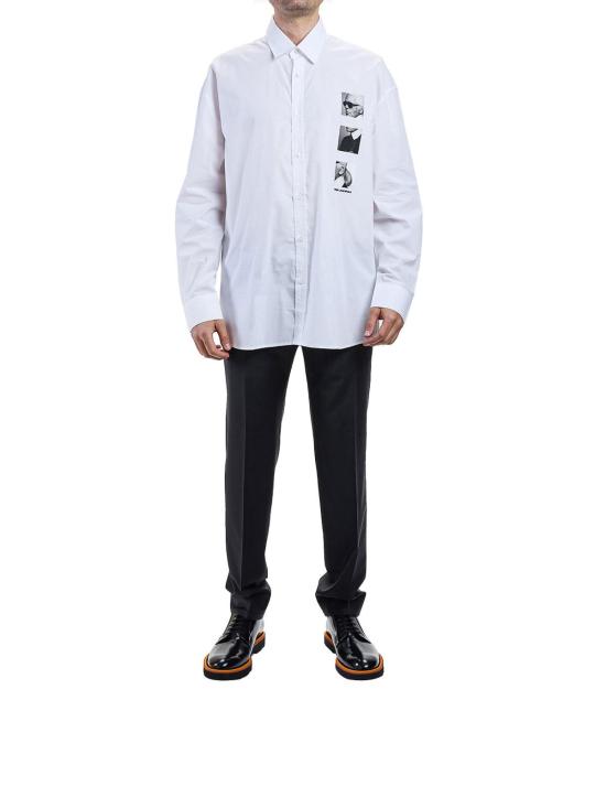 25FW 칼라거펠트 긴팔 셔츠 605978554600V6010 White - KARL LAGERFELD
