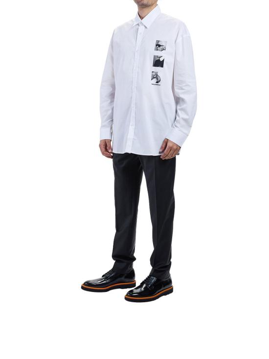 25FW 칼라거펠트 긴팔 셔츠 605978554600V6010 White - KARL LAGERFELD