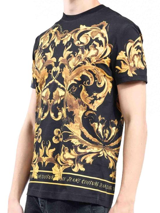 25FW 베르사체 반팔 티셔츠 79GAH6SBJS505G89 Black - VERSACE