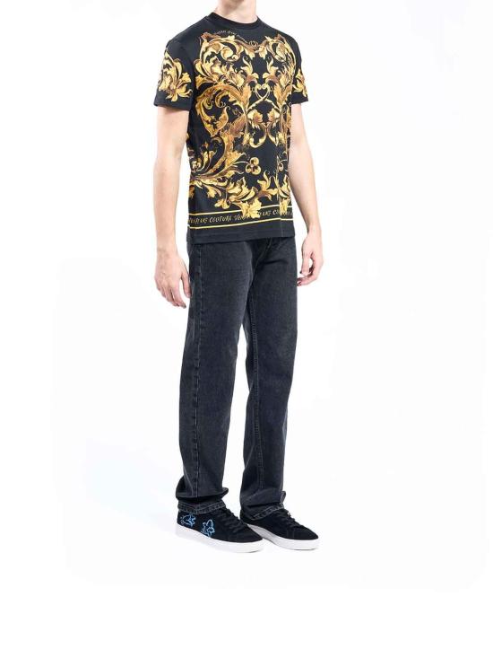 25FW 베르사체 반팔 티셔츠 79GAH6SBJS505G89 Black - VERSACE