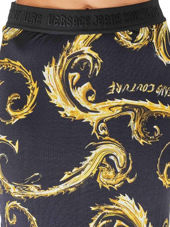  베르사체 미디 스커트 77HAE8B6JS358G89 Black - VERSACE
