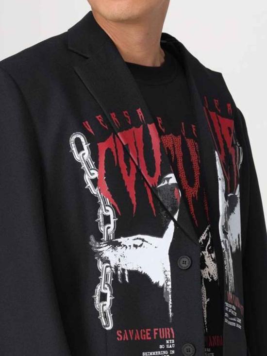  베르사체 후드 티셔츠 77GAQ701N0357899 Black - VERSACE