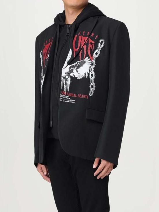  베르사체 후드 티셔츠 77GAQ701N0357899 Black - VERSACE