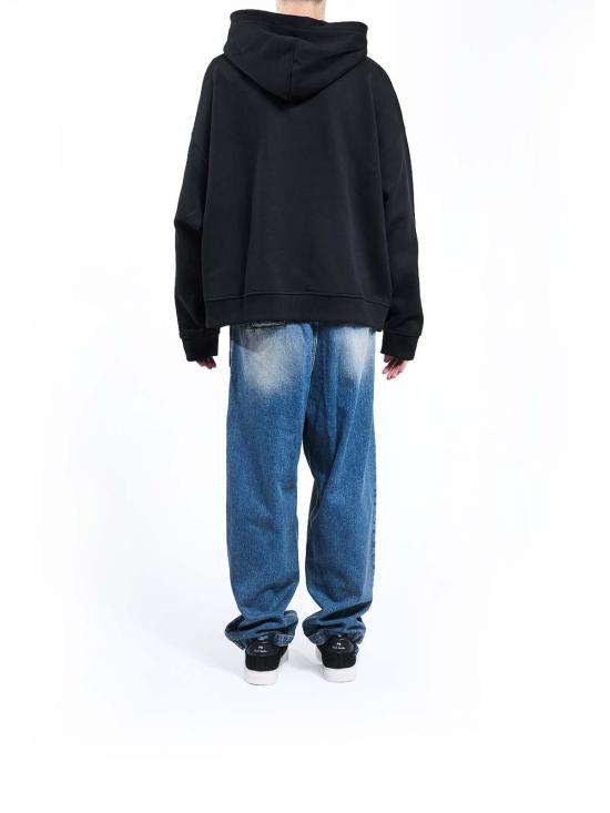 25FW 베르사체 후드 티셔츠 79GAIP07CF01P899 Black - VERSACE
