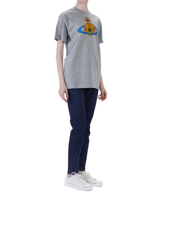 26SS 비비안웨스트우드 반팔 티셔츠 3G01004SJ001MD3G01004SJ001MD Grey - VIVIENNE WESTWOOD