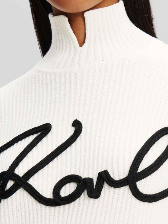  칼라거펠트 터틀넥 246W2000101 White - KARL LAGERFELD